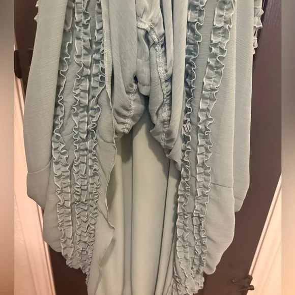 VICI Dance On Air Ruffle Tiered Maxi Dress | Sage | Small - Picture 8 of 9